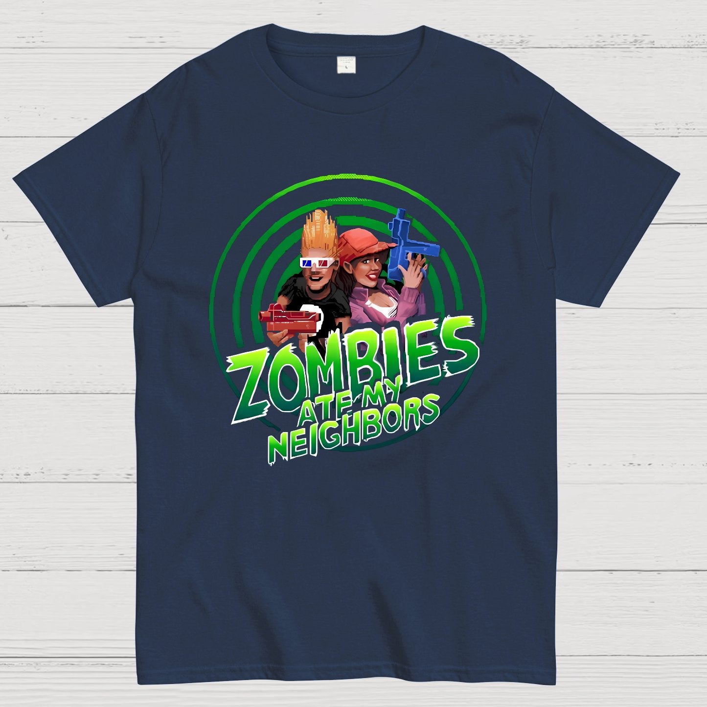 Zombie Are Me Neighbors Hunters Nerdy T-Shirt
