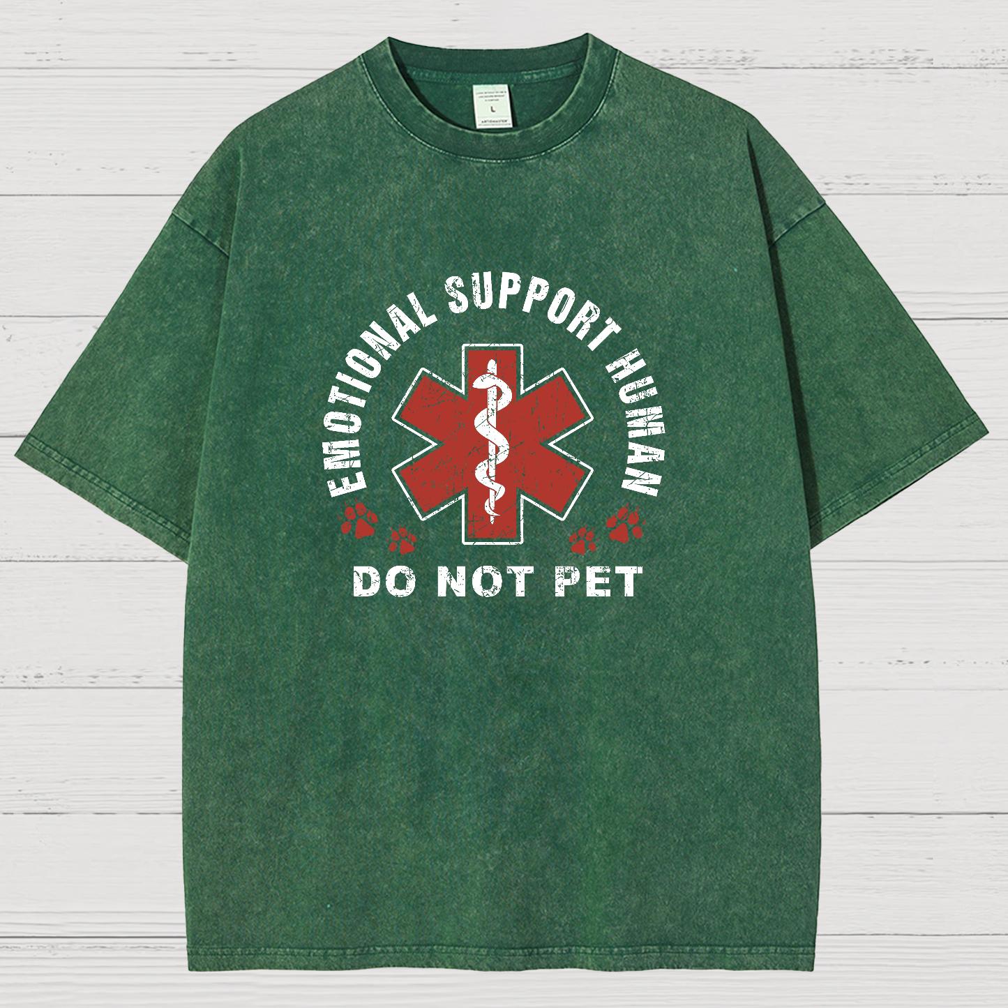 Emotional Support Human Vintage Distressed T-shirt