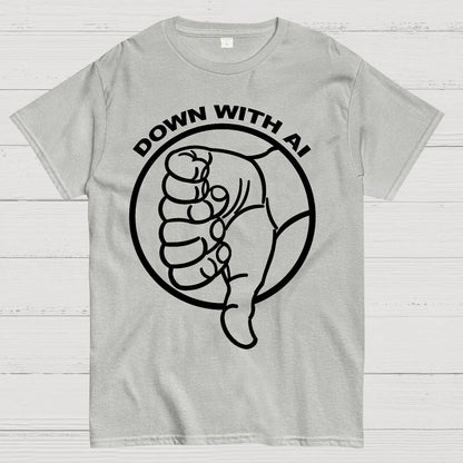 DOWN WITH AI Geek T-Shirt