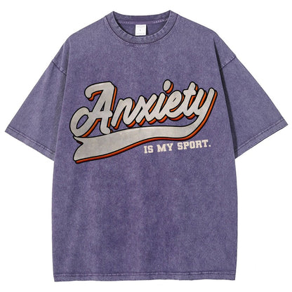 Anxiety Is My Sport Vintage Distressed T-shirt