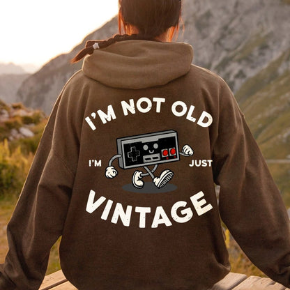 I'm Not Old Printed Back Unisex Cotton Hoodie