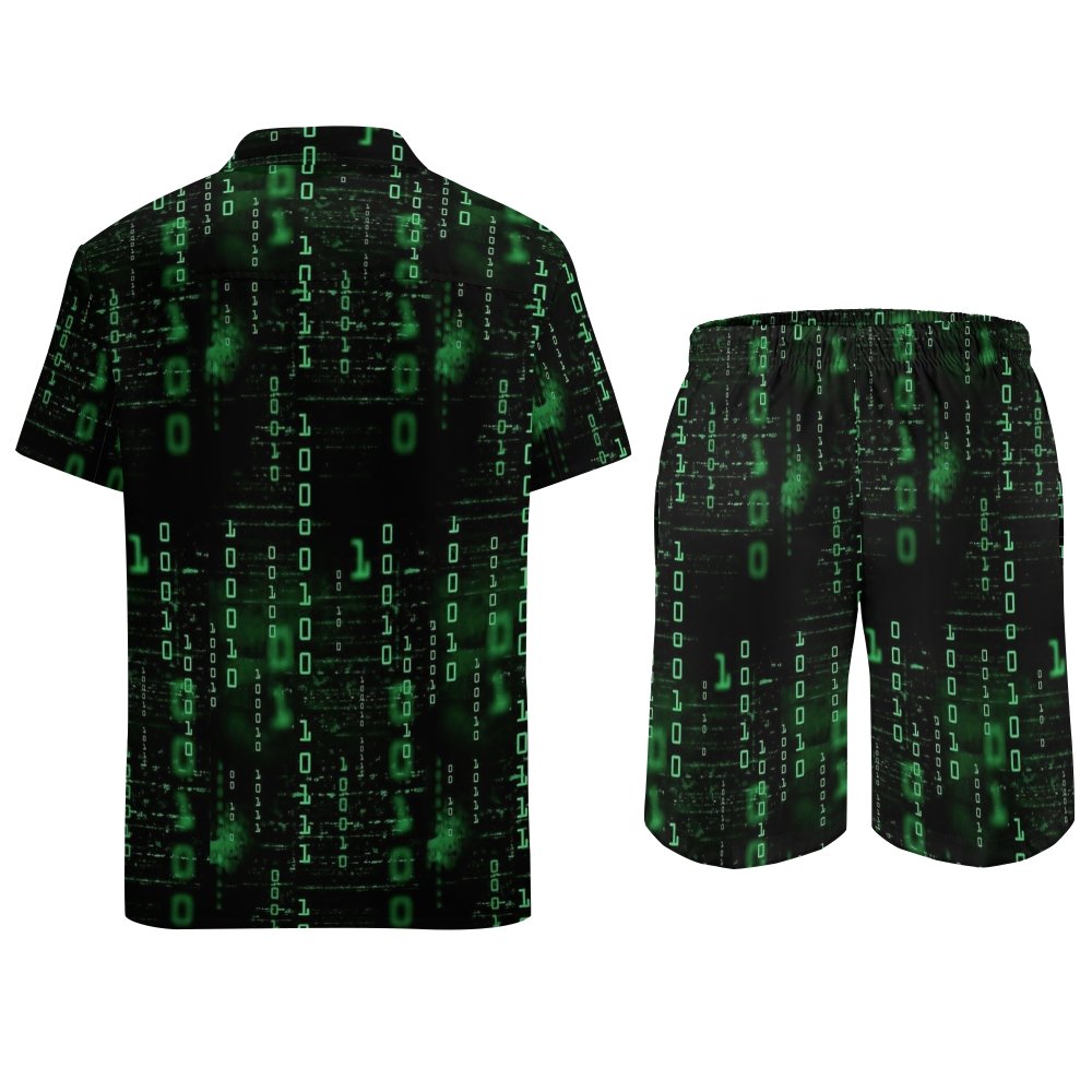 Binary Computer 1s and 0s Hawaiian Shirt Set