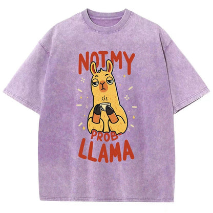 Not My Prob-Llama Vintage Distressed T-shirt