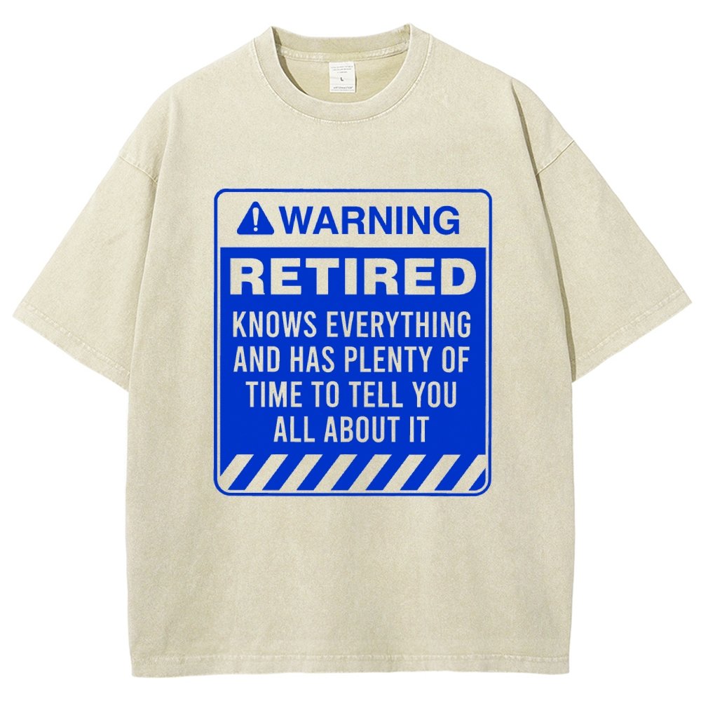 Retired Warning Vintage Distressed T-shirt