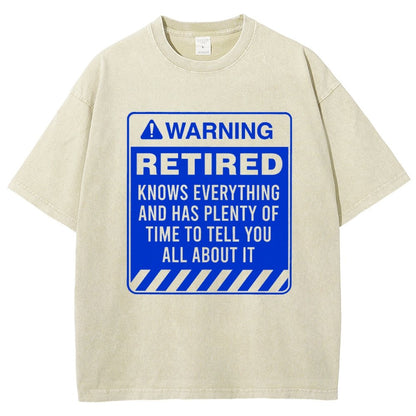 Retired Warning Vintage Distressed T-shirt