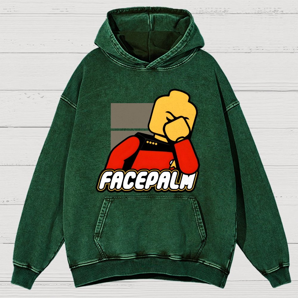 Facepalm Vintage Distressed Hoodie