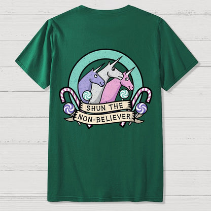 Shun the Non-Believer Back Printing Geek T-Shirt