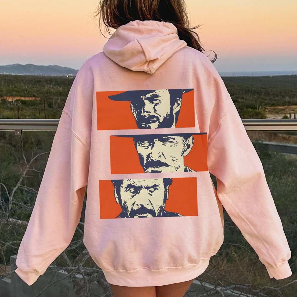 Buono Brutto Cattivo Printed Back Unisex Cotton Hoodie