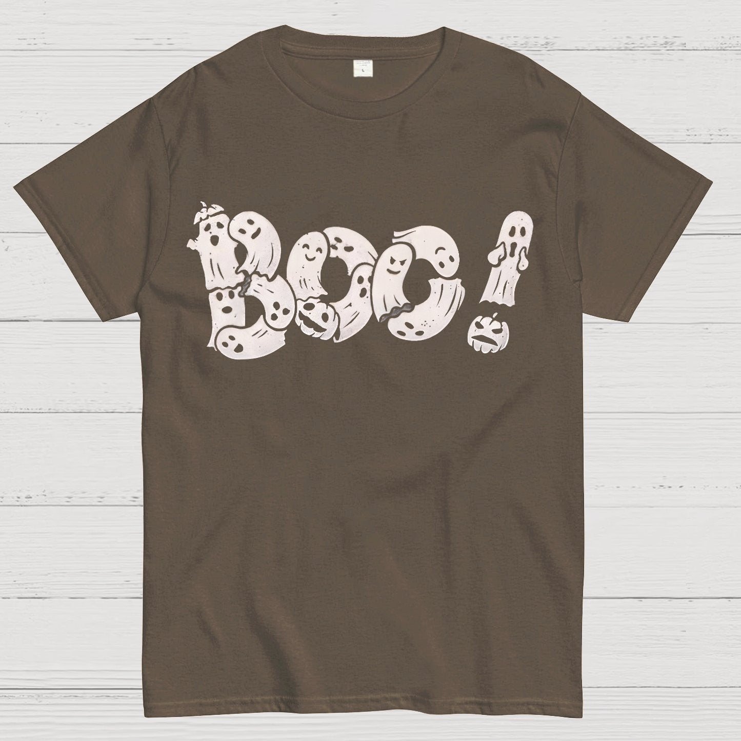 Boo - Funny Cute Ghost Typography Geek T-Shirt
