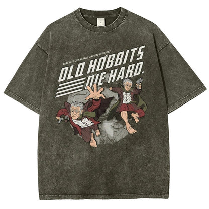 Old Adventurers Die Hard Vintage Distressed T-shirt