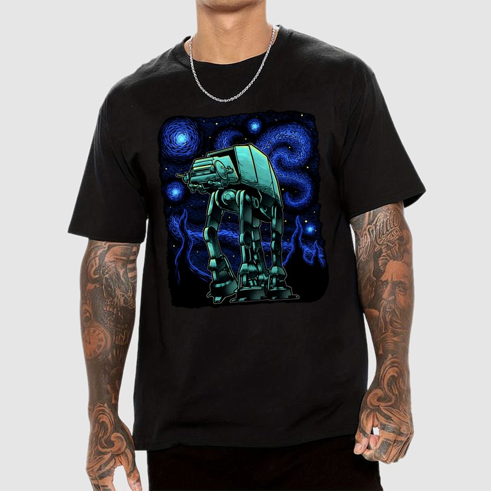 Armored Tank Starry Night Geek T-Shirt