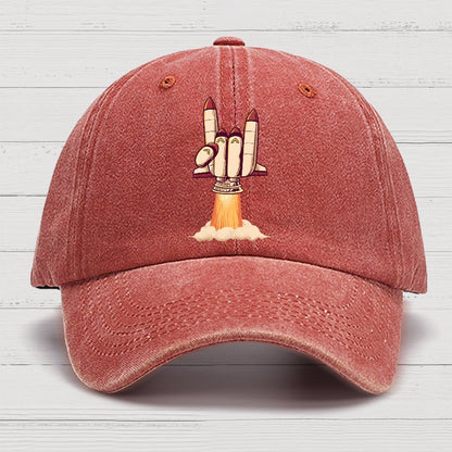 Rock On Rocket  Cotton Hat