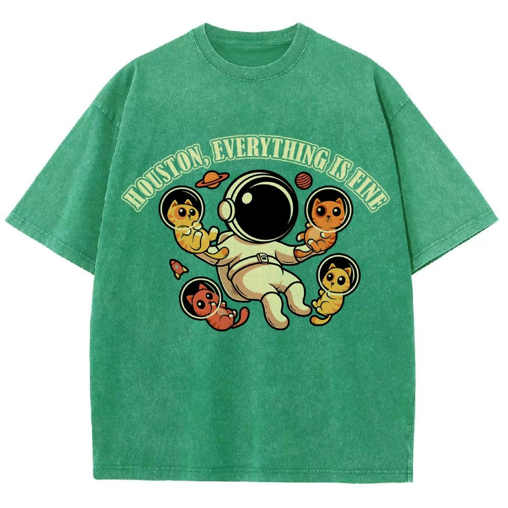 Houston Everything is Fine Vintage Distressed T-shirt