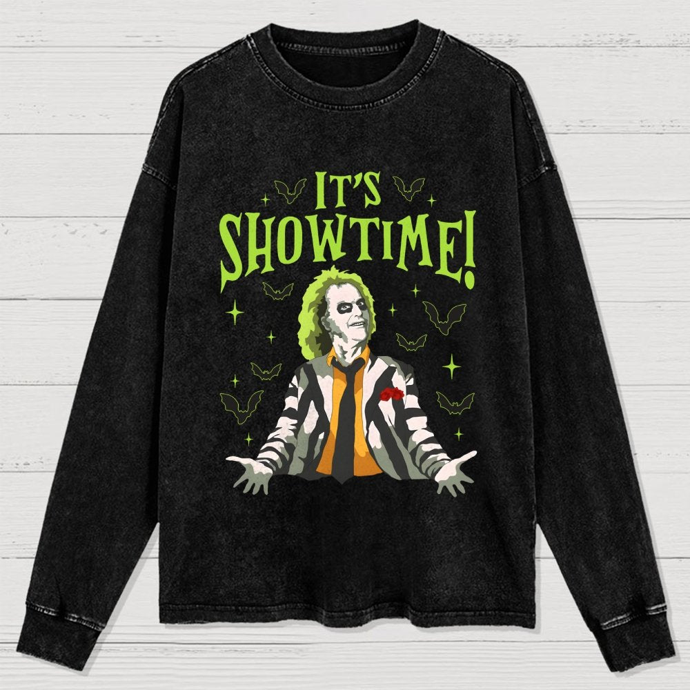 Its Showtime Washed Long Sleeve Tee