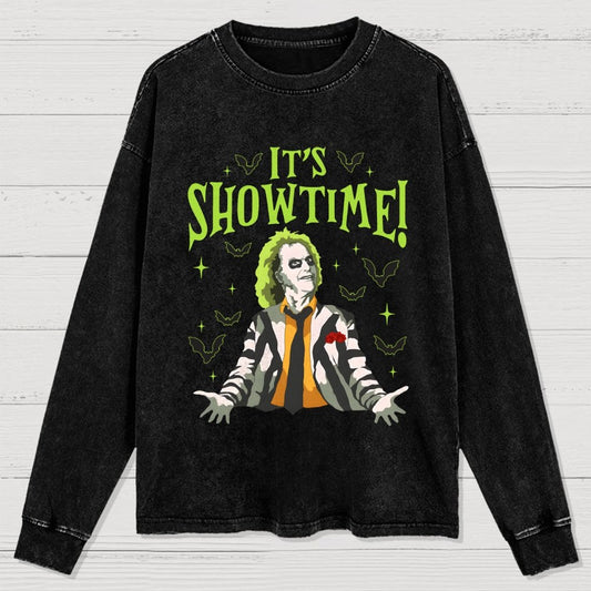 Its Showtime Washed Long Sleeve Tee