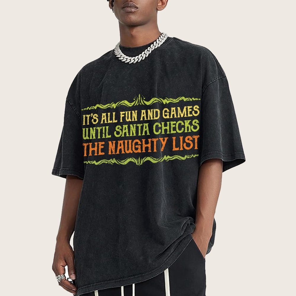 The Naughty List Vintage Distressed T-shirt