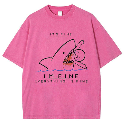 I'M Fine Vintage Distressed T-shirt
