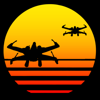 Sunset And Fighter Planes Geek Cotton Sweatshirt