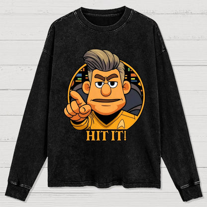 Hit It Washed Long Sleeve Tee