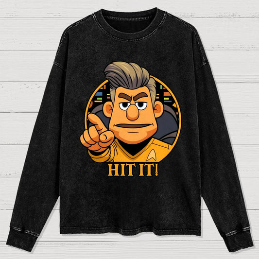 Hit It Washed Long Sleeve Tee