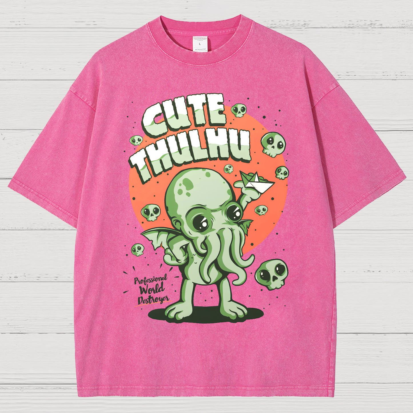 Cute Cthulhu Vintage Distressed T-shirt