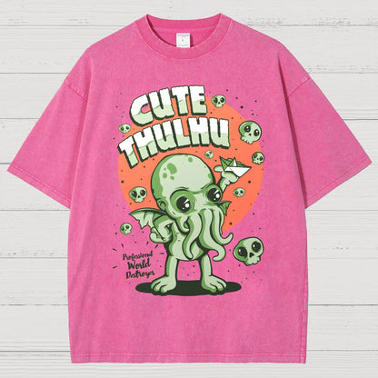 Cute Cthulhu Vintage Distressed T-shirt