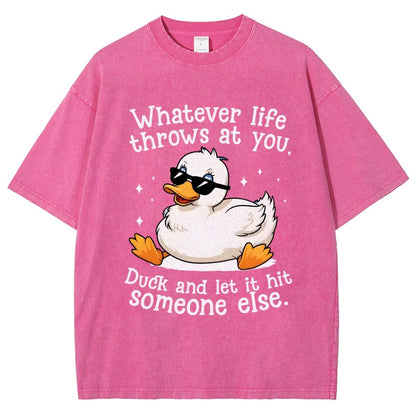 Whatever Life Throws At You Vintage Distressed T-shirt