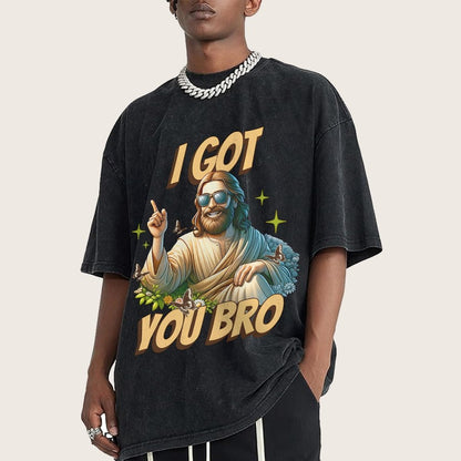 I Got You Bro , Funny Vintage Distressed T-shirt