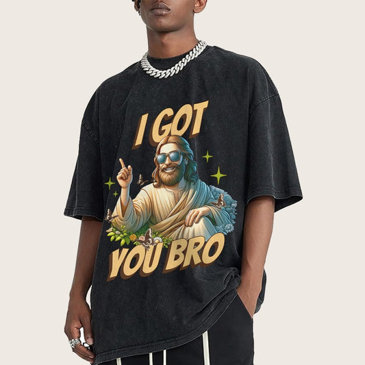 I Got You Bro , Funny Vintage Distressed T-shirt