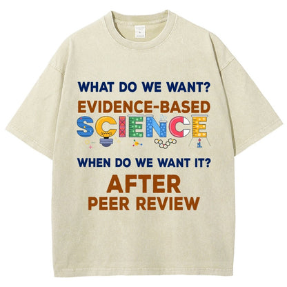 We want evidence-based Science Vintage Distressed T-shirt