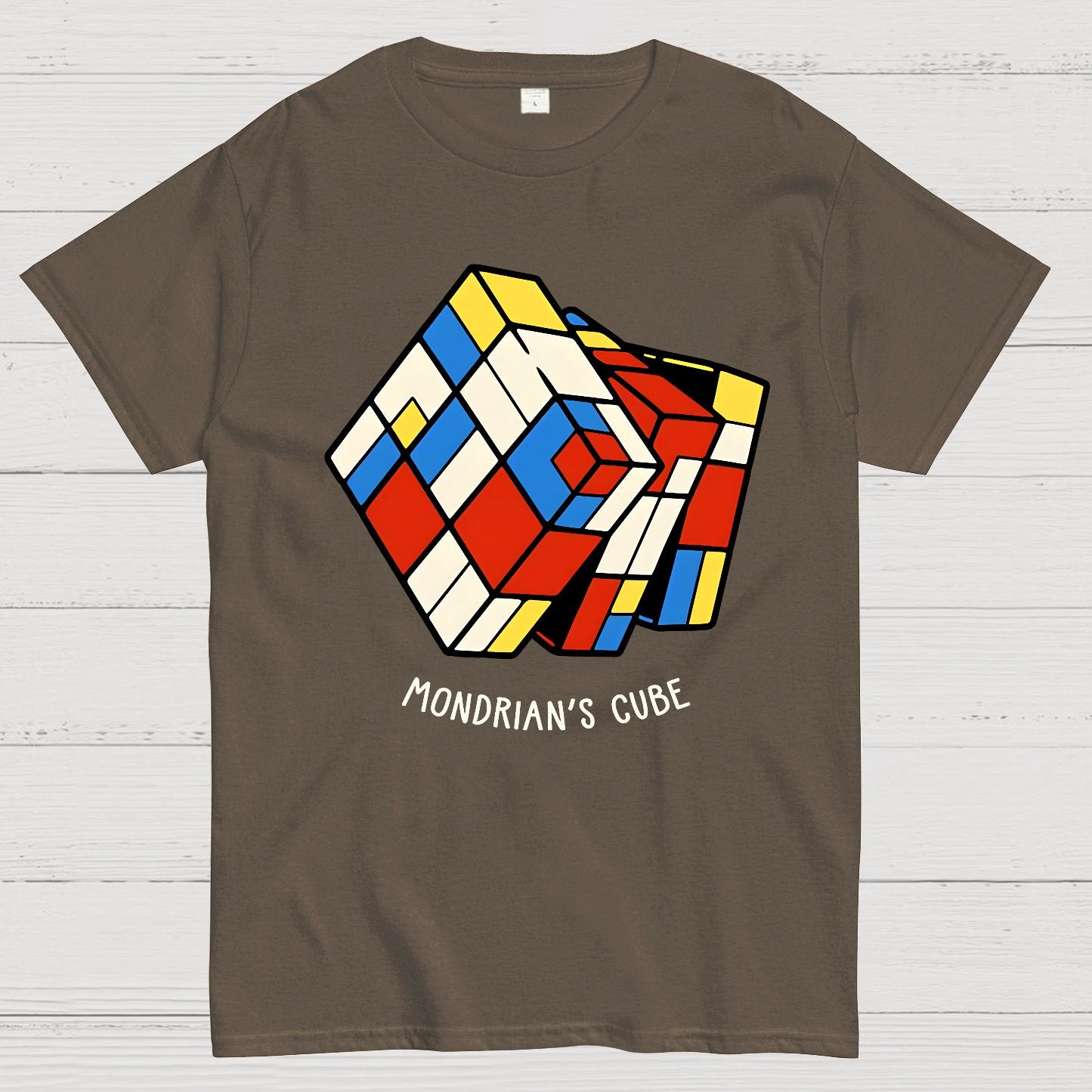 The Mondrian Rubik Cube Geek T-Shirt