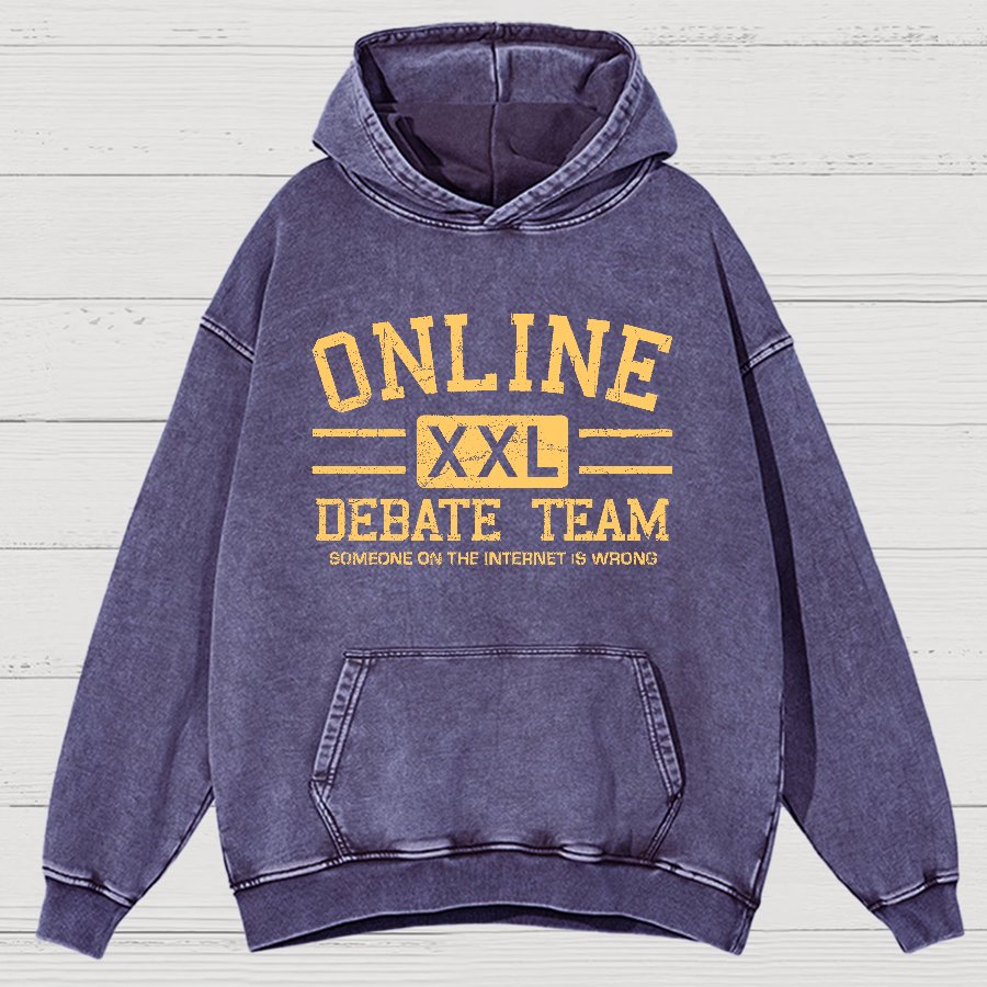 Online Debate Team Vintage Distressed Hoodie