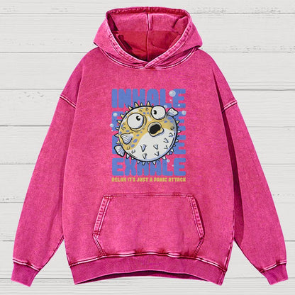 Just a Panic Attack - Funny Fish Sarcasm Vintage Distressed Hoodie