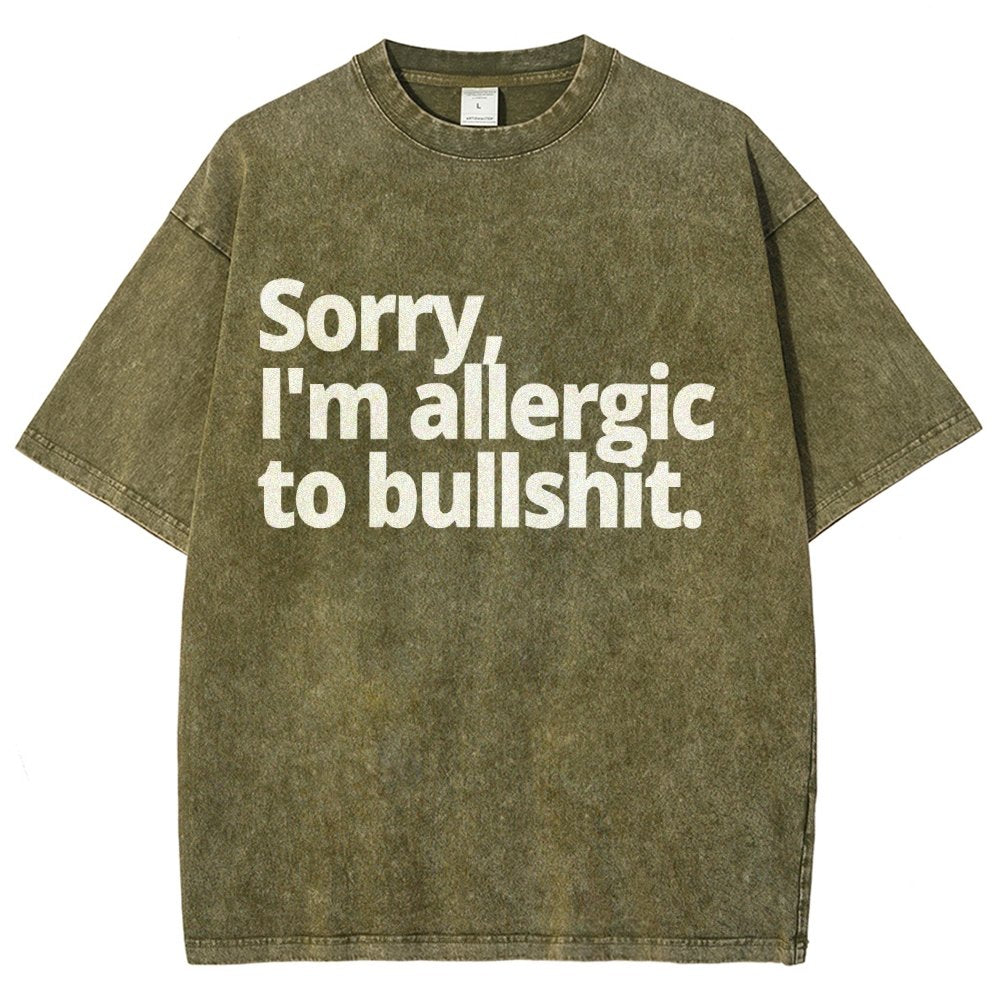 I'm Sorry I'm Allergic To Bullshit Vintage Distressed T-shirt