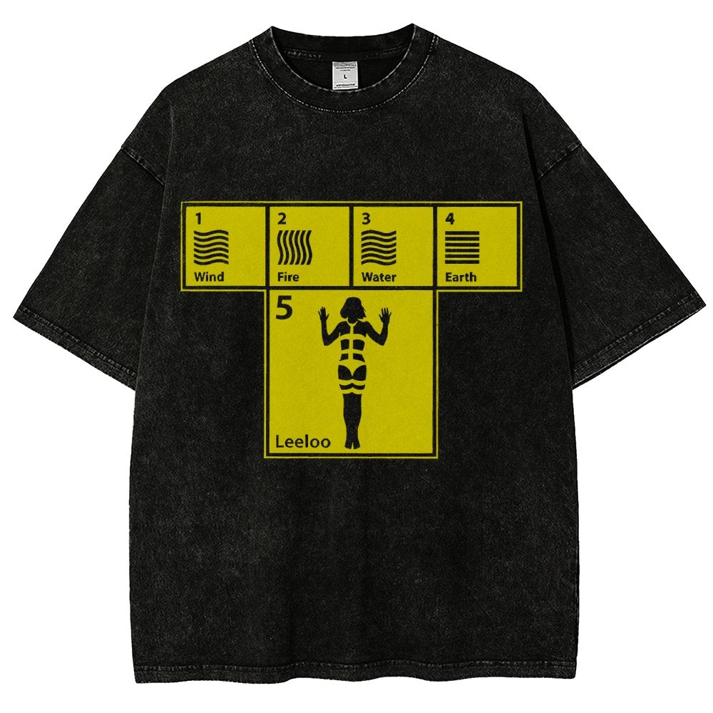 Five Elements Vintage Distressed T-shirt