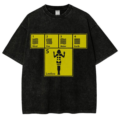 Five Elements Vintage Distressed T-shirt