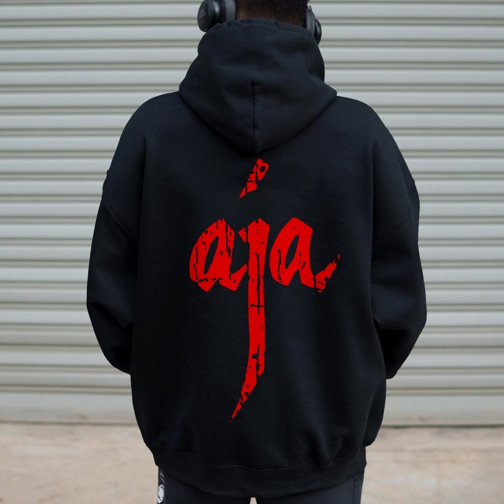 Aja Printed Back Unisex Cotton Hoodie