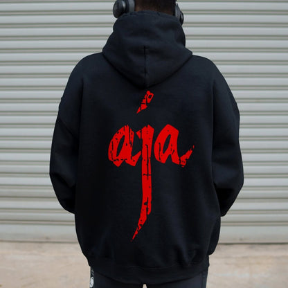 Aja Printed Back Unisex Cotton Hoodie