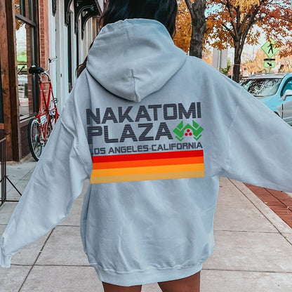 Retro Plaza Printed Back Unisex Cotton Hoodie