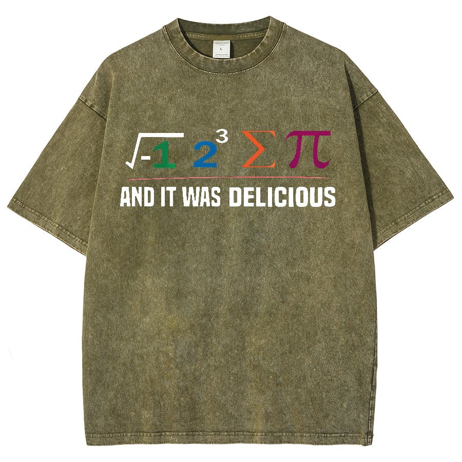 I Ate Some Pie And It Was Delicious I Ate Some Pi Math Vintage Distressed T-shirt