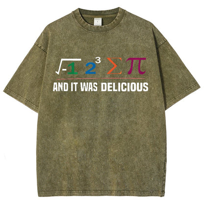 I Ate Some Pie And It Was Delicious I Ate Some Pi Math Vintage Distressed T-shirt