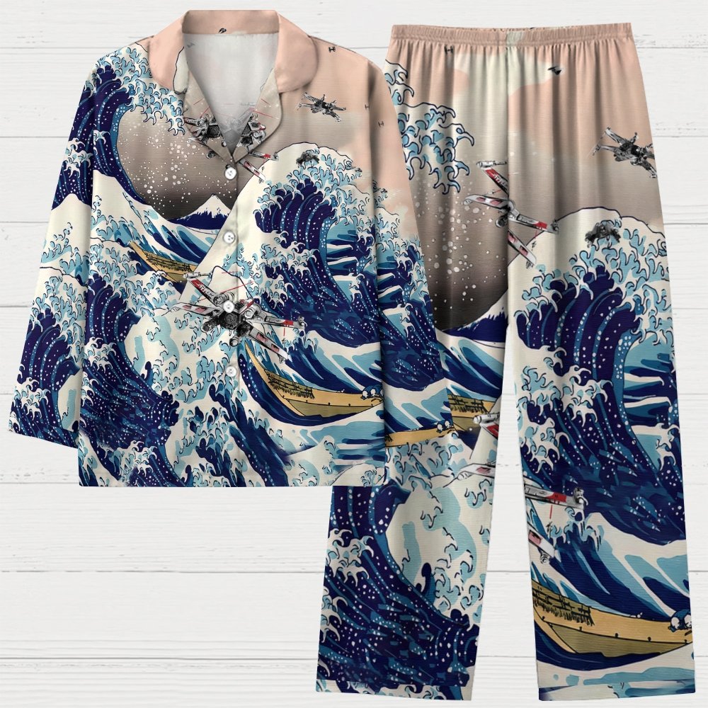 Sea Flight Battle Geek Long Sleeve Pajama Set