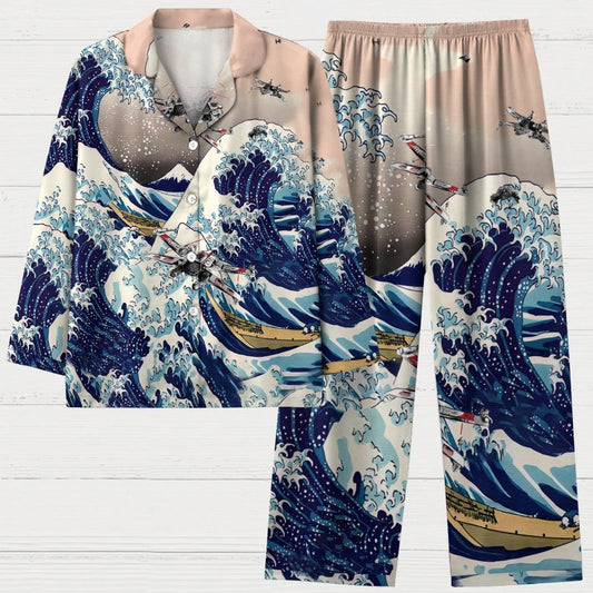 Sea Flight Battle Geek Long Sleeve Pajama Set