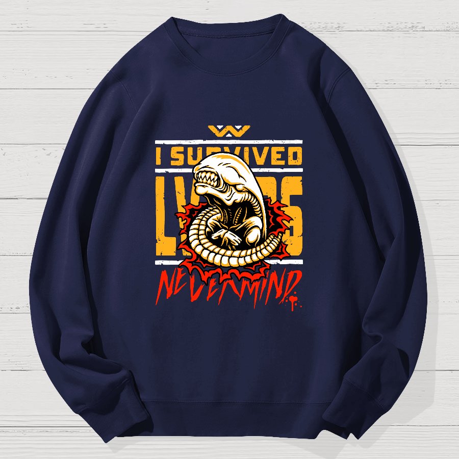 I Survived Geek Cotton Sweatshirt