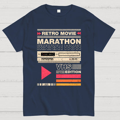 Retro Movie Marathon VHS Edition Geek T-Shirt