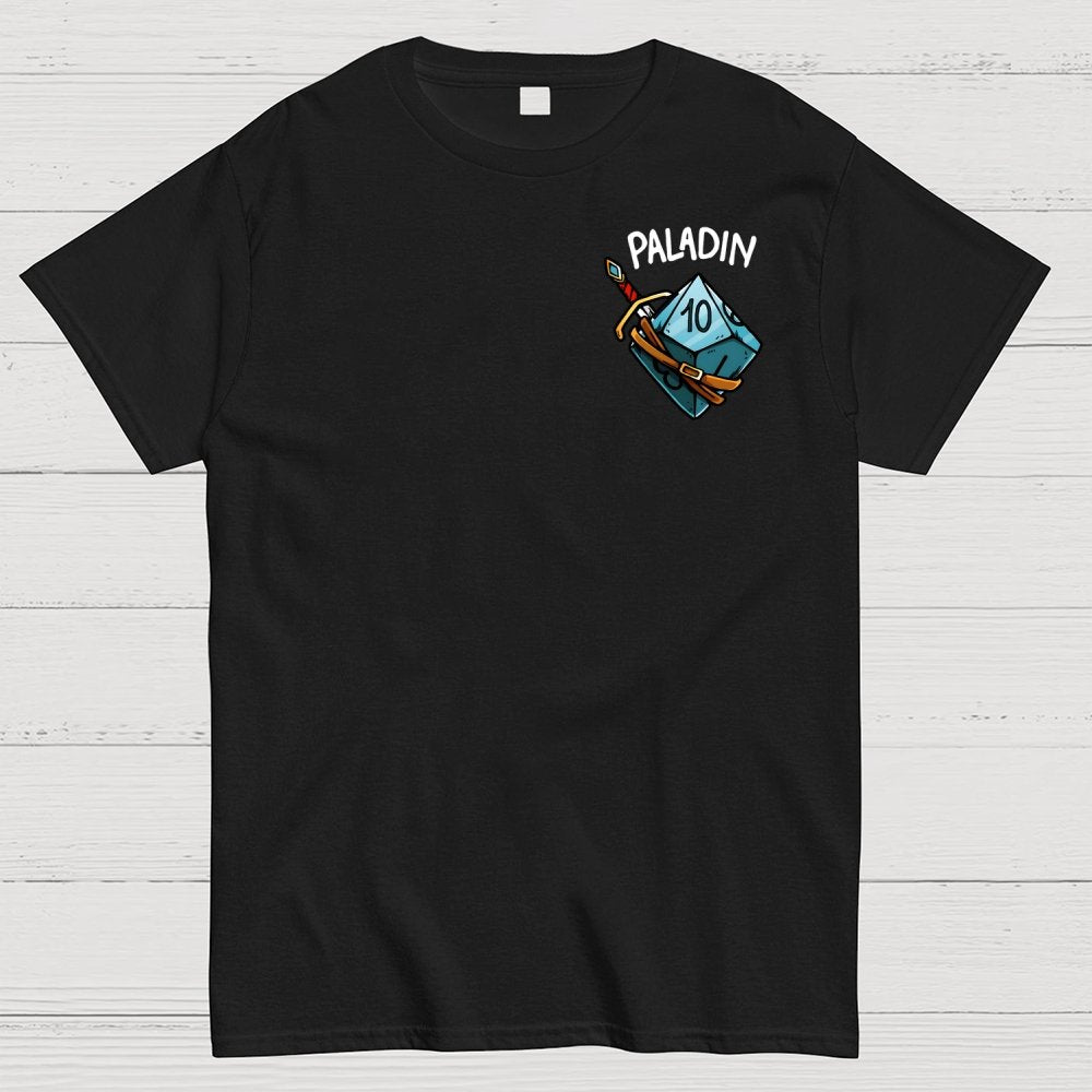 Paladin Dice Front And Back Printing Geek T-Shirt