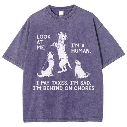 Dog Mocks Humans Vintage Distressed T-shirt