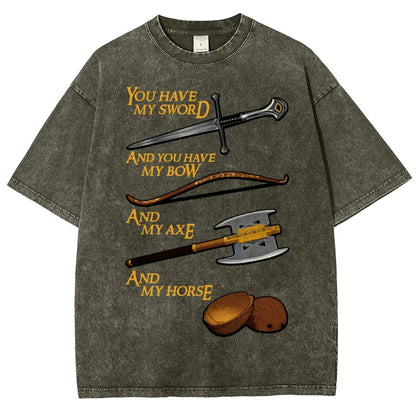 Holy Ring-You Have My Blade And You Have My Arrow And My Hammer And My Steed. Vintage Distressed T-shirt