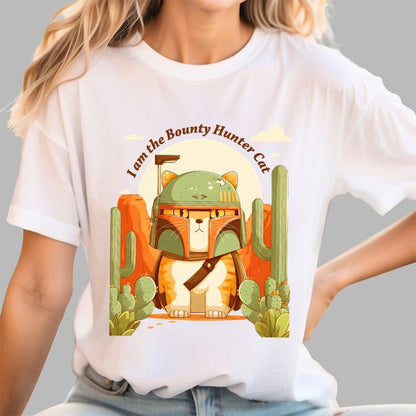 Boba-like Cat Bounty Hunter Geek T-Shirt