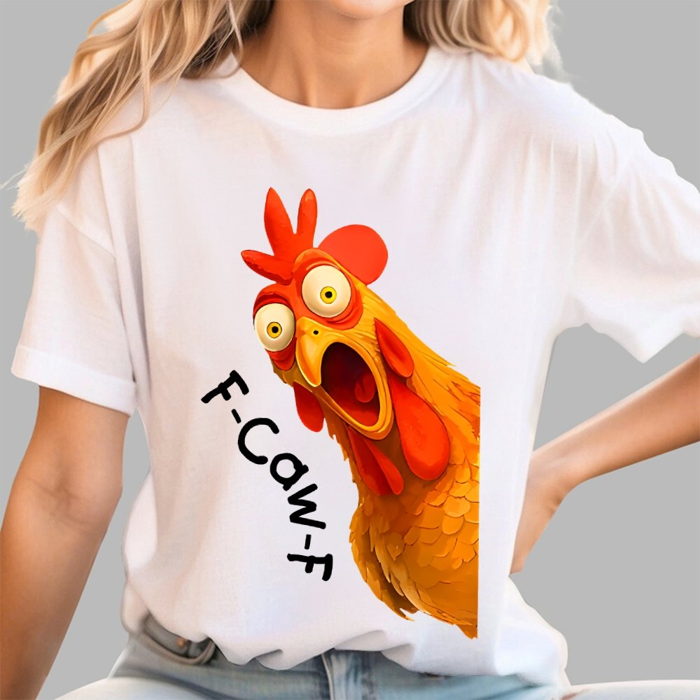 F-Caw-F Funny Chicken Rooster Pun Geek T-Shirt